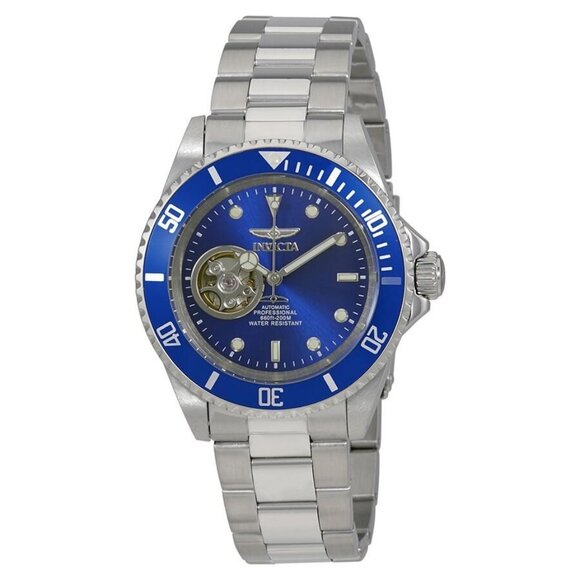 NWT Authentic Invicta Pro Diver Automatic Blue Dial Stainless Steel Men's Watch - Picture 1 of 3